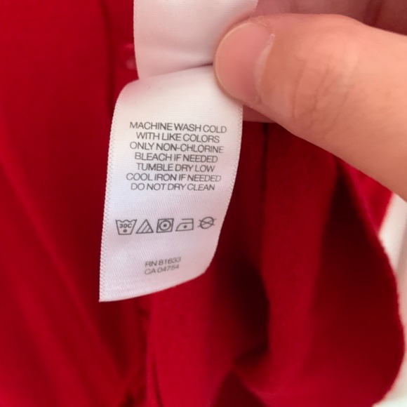 Button Down V-Neck Cardigan Sweater Red Ruffle Church Librarian Academia Style - Picture 7 of 8